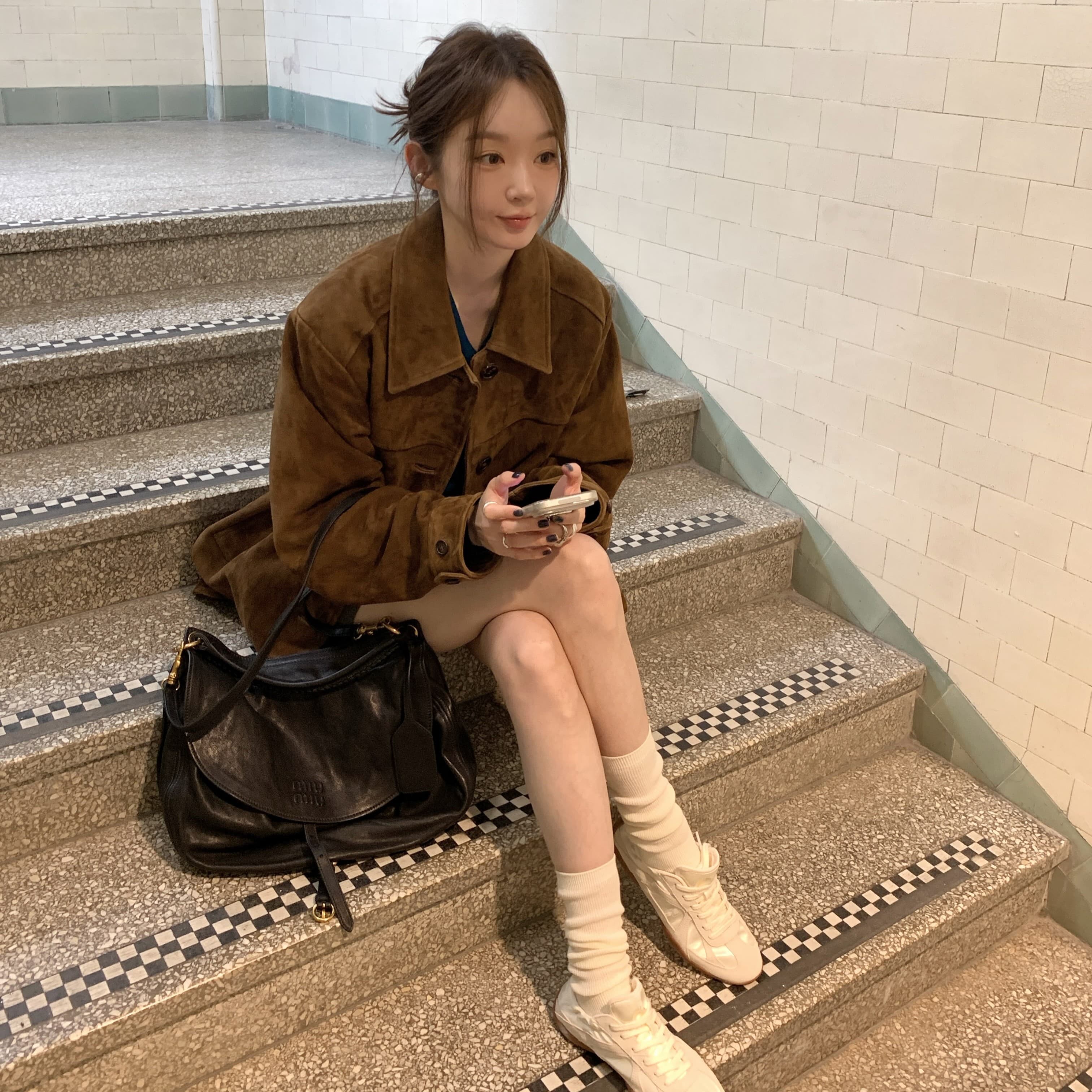 (강민경 픽) 미우 미우 랑데부 레더 백 