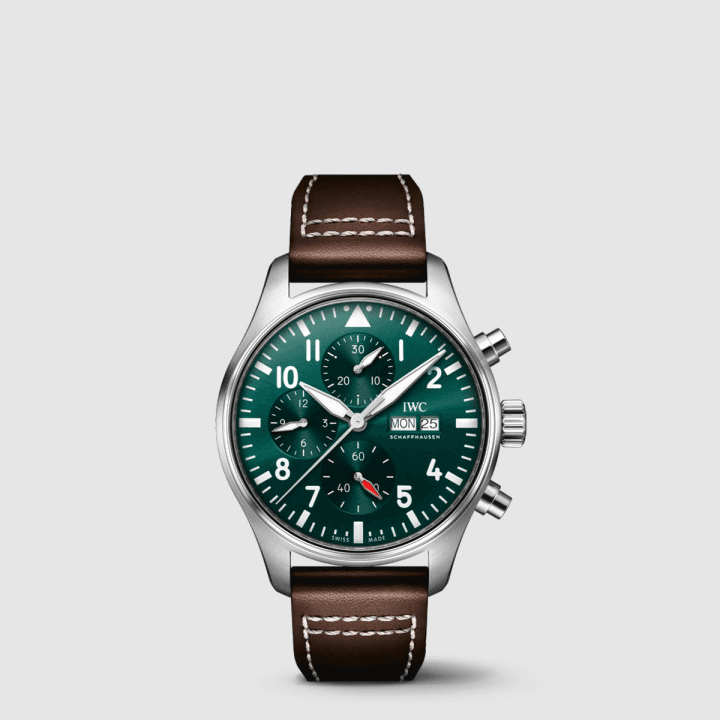 IWC 파일럿 워치 크로노그래프 브라운&그린