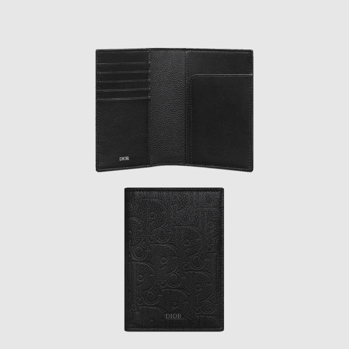 디올 블랙 Dior Gravity 가죽 여권 커버
