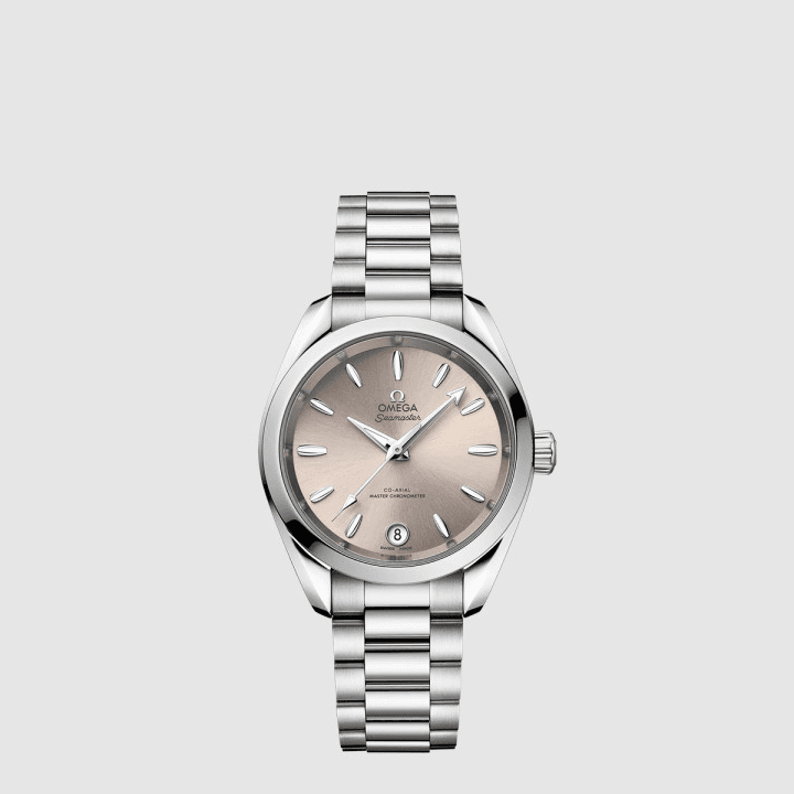 오메가 씨마스터 아쿠아 테라 쉐이드 코 액시얼 마스터 크로노미터 34MM 샌드스톤 다이얼