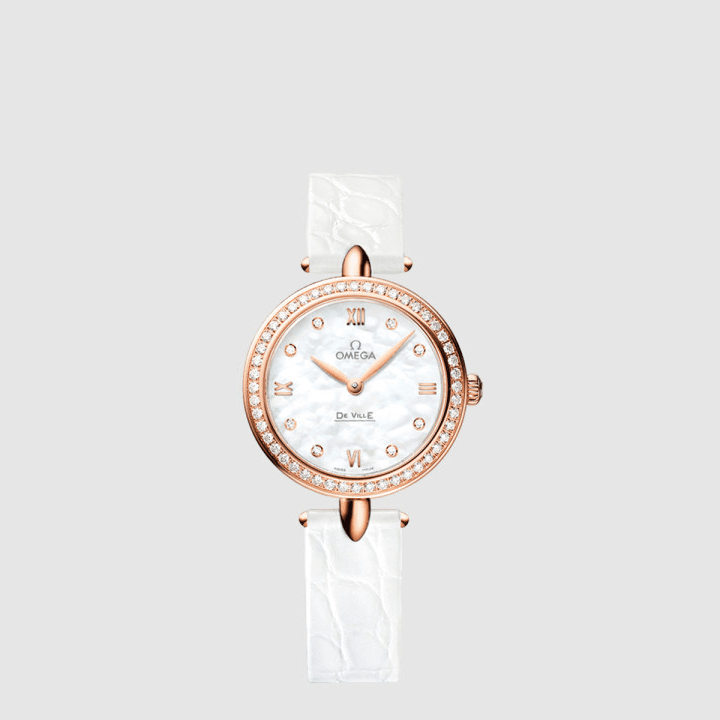 오메가 드 빌 프레스티지 듀드롭 쿼츠 27.4mm 레드 골드