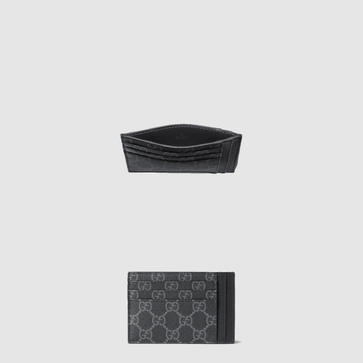 구찌 GG 엠블럼 카드 케이스 차콜