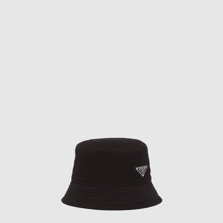 프라다 드릴 버킷햇 블랙