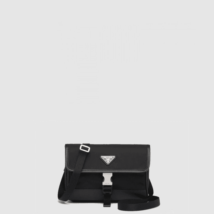 프라다 Re Nylon 및 Saffiano 가죽 스마트폰 케이스 블랙