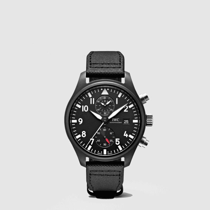IWC 파일럿 시계 크로노그래프 탑건 블랙