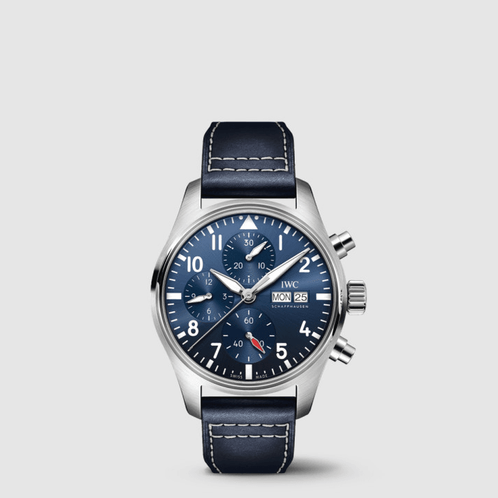 IWC 파일럿 워치 크로노그래프 41 실버&네이비
