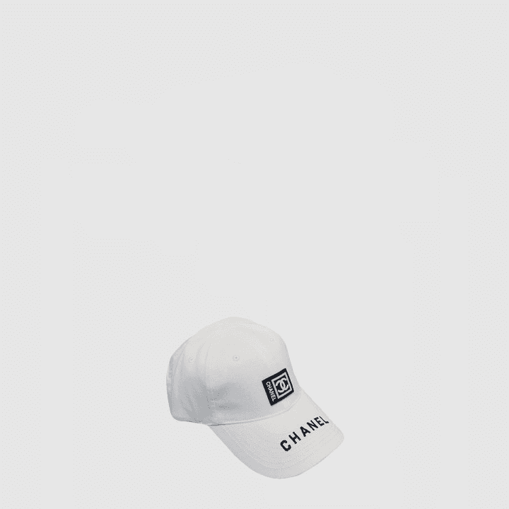 샤넬 화이트 베이스볼 캡