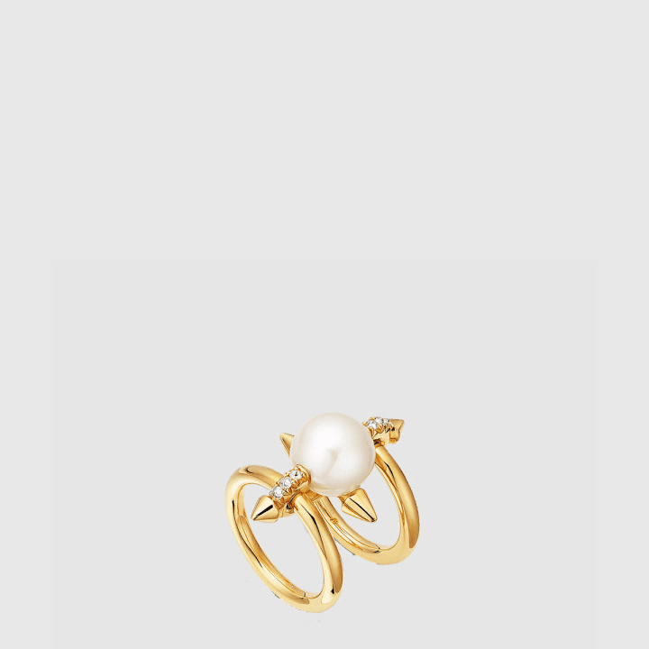 티파니앤코 진주 다이아몬드 스파이크 반지