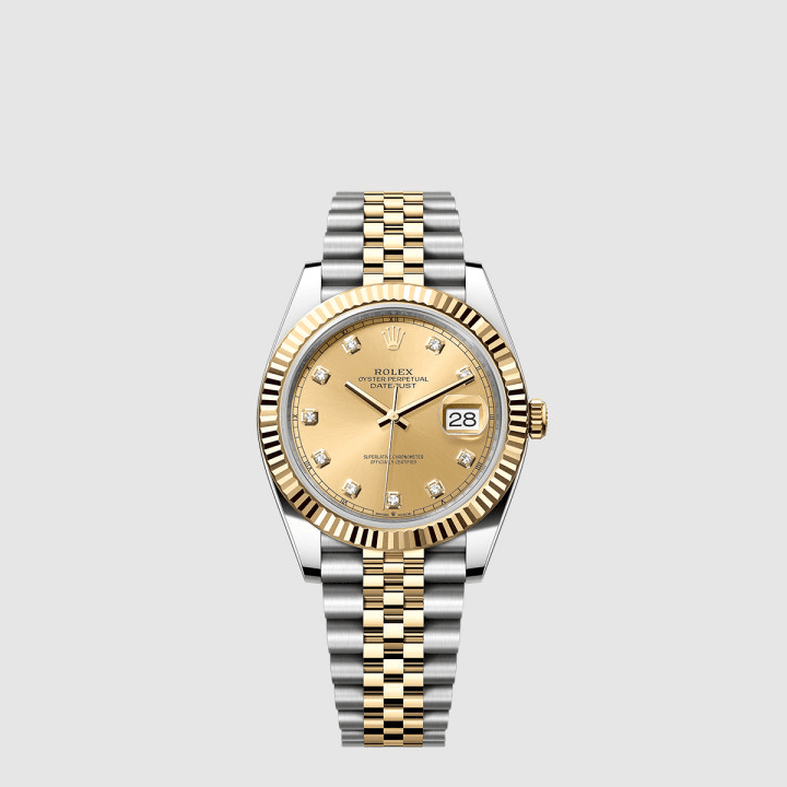 롤렉스 데이저스트 36 오이스터스틸과 옐로우 골드 샴페인 다이아몬드 다이얼 쥬빌리