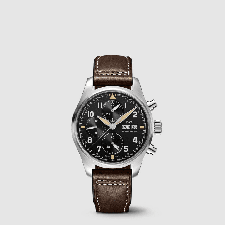 IWC 파일럿 워치 크로노그래프 스핏파이어 실버&블랙