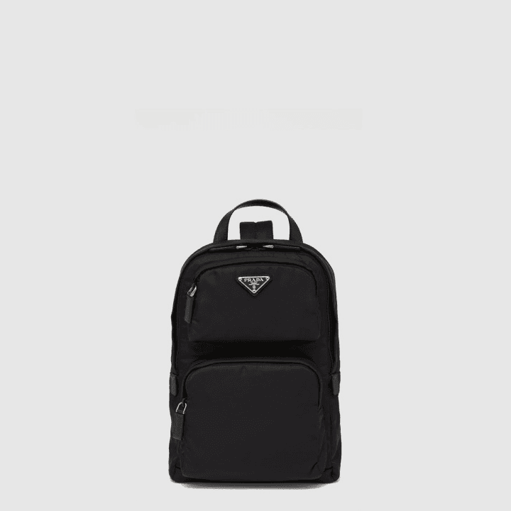 프라다 Re Nylon 및 Saffiano 가죽 블랙 백팩
