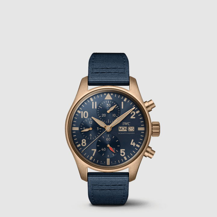 IWC 파일럿 워치 크로노그래프 41 골드&네이비