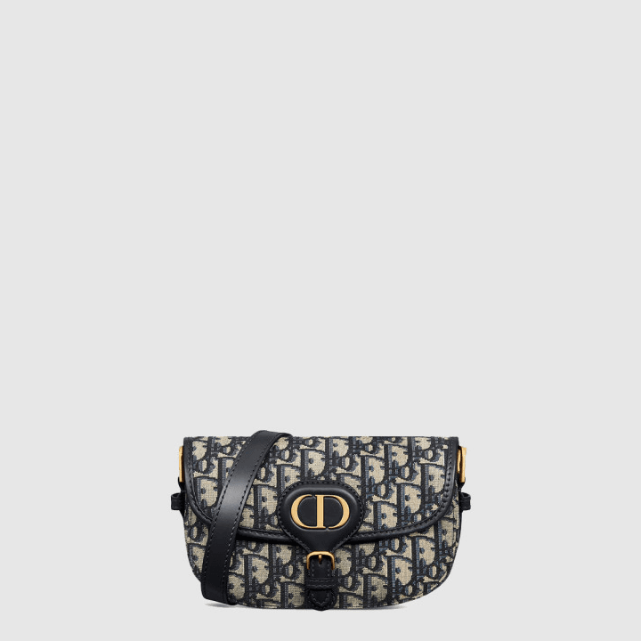 디올 Bobby East West 백 네이비&베이지 Dior Oblique 자카드