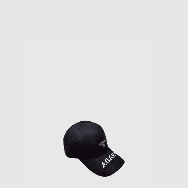 프라다 블랙 베이스볼 캡