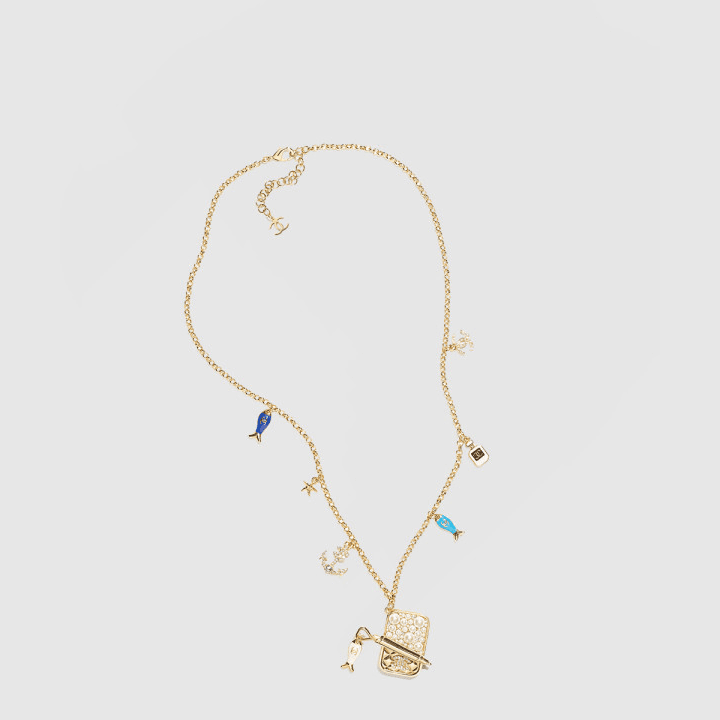 샤넬 Long Pendant 골드 목걸이