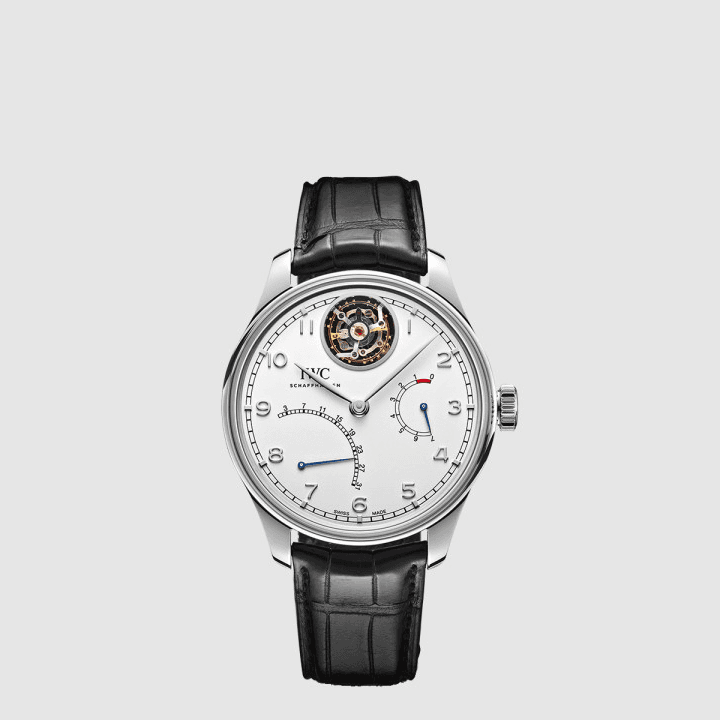IWC 포르투기저 뚜르비옹 미스테르 레트로그레이드 블랙&실버