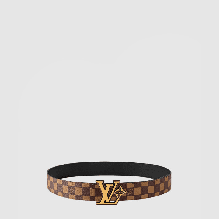 루이비통 벨트 LV 플라워 다미에 프렌 리버시블