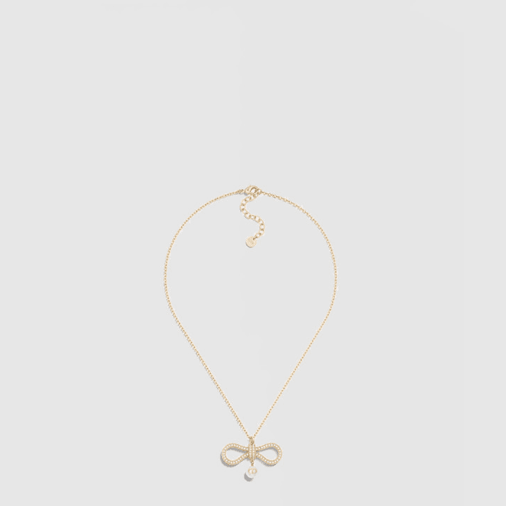 디올 Le Nœud de Dior 골드&화이트 목걸이