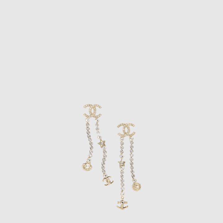 샤넬 Pendant 골드 귀걸이