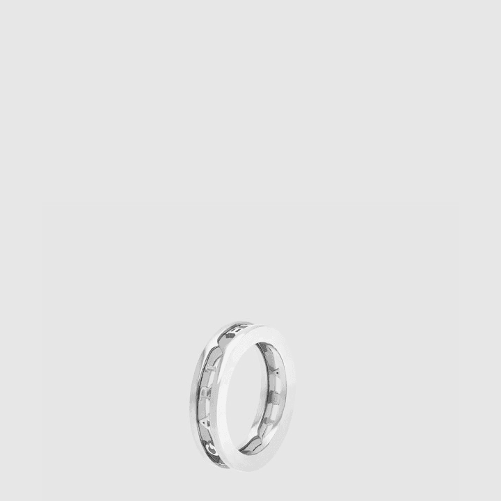 불가리 비제로원 에센셜 링 18K 화이트 골드