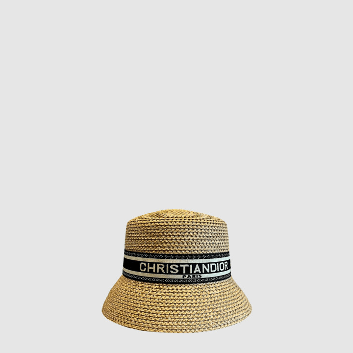 디올 좁은 챙 버킷 베이지 모자