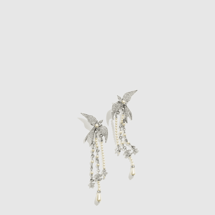 샤넬 Pendant 실버 귀걸이