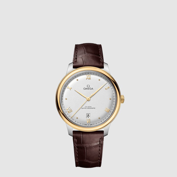 오메가 드 빌 프레스티지 코 액시얼 마스터 크로노미터 40 mm 스틸 옐로우 골드