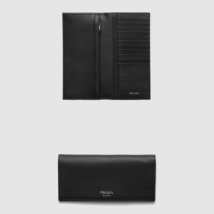 프라다 사피아노 가죽 블랙 장지갑