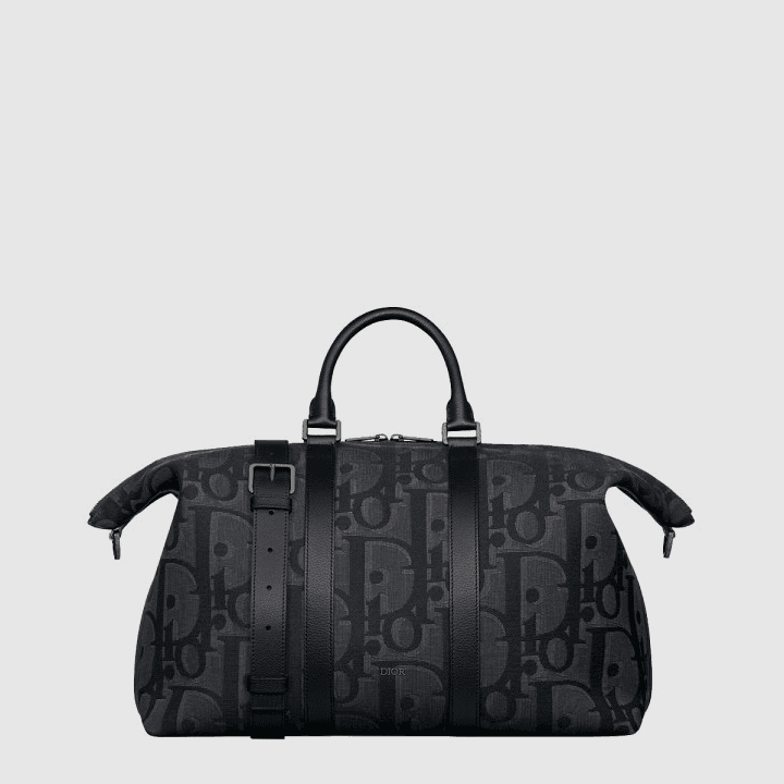 디올 Affaires Weekender 40 백 블랙 Dior Oblique 자카드