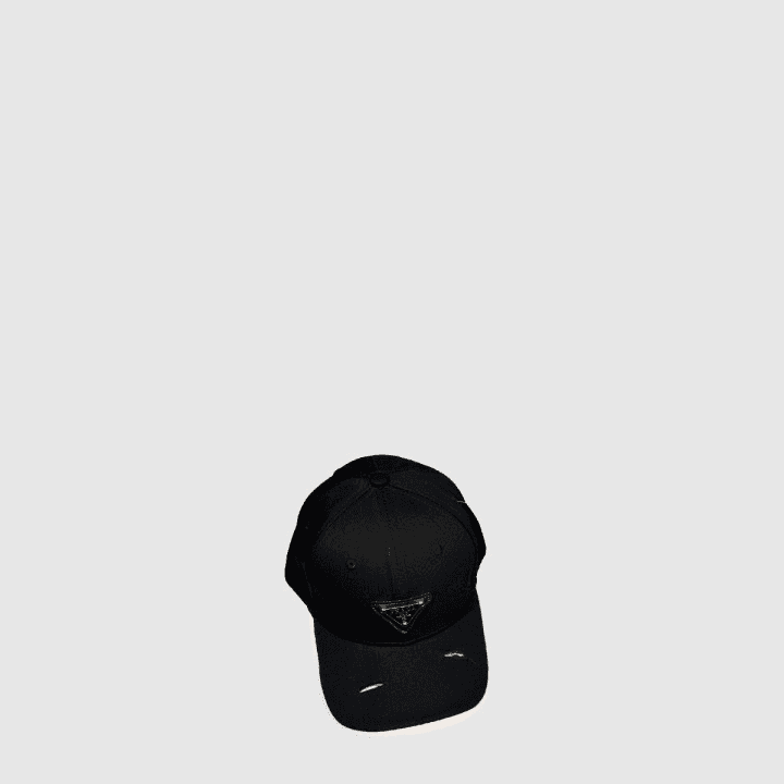 프라다 블랙 베이스볼 캡