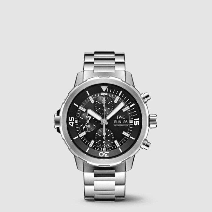 IWC 아쿠아타이머 크로노그래프 실버&블랙