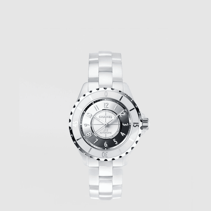 샤넬 J12 시계, 38mm 화이트&블랙