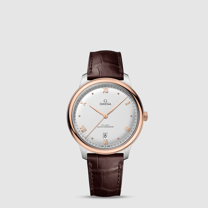 오메가 드 빌 프레스티지 코 액시얼 마스터 크로노미터 40MM 스틸 세드나 골드