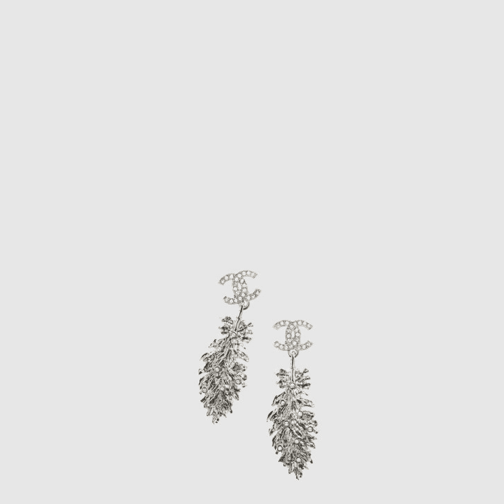 샤넬 Pendant 실버 귀걸이