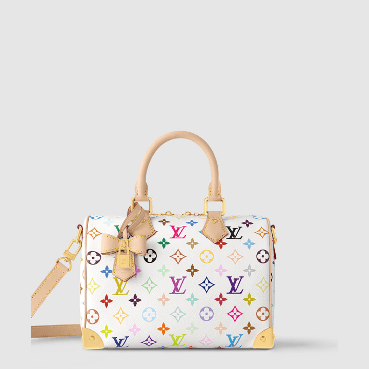 루이비통 LV x TM 스피디 반둘리에 25 화이트