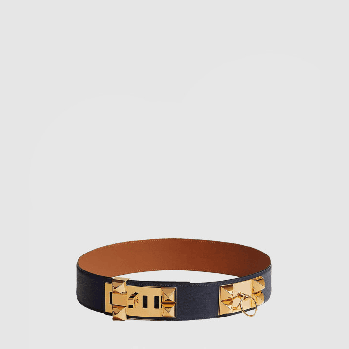 에르메스 Collier de Chien 50 벨트 블루