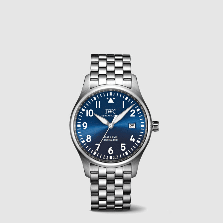 IWC 파일럿 워치 마크 XVIII 에디션 어린 왕자 실버&블루