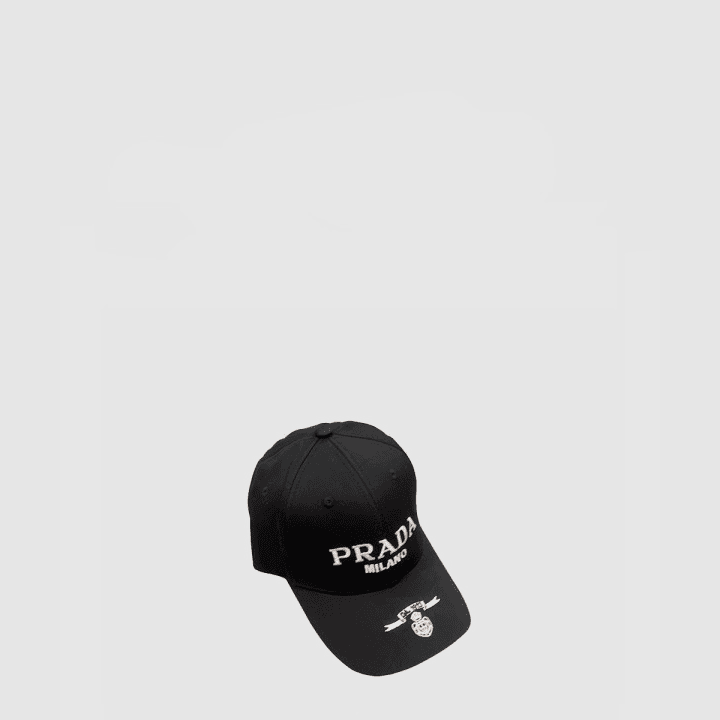 프라다 블랙 베이스볼 캡