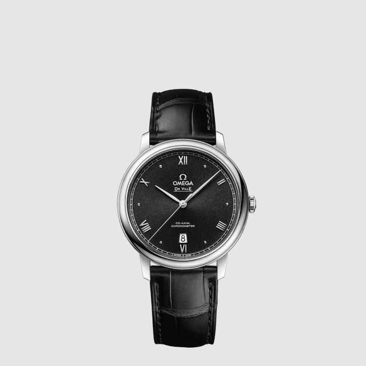 오메가 드 빌 프레스티지 코 액시얼 크로노미터 39.5 mm 블랙&실버