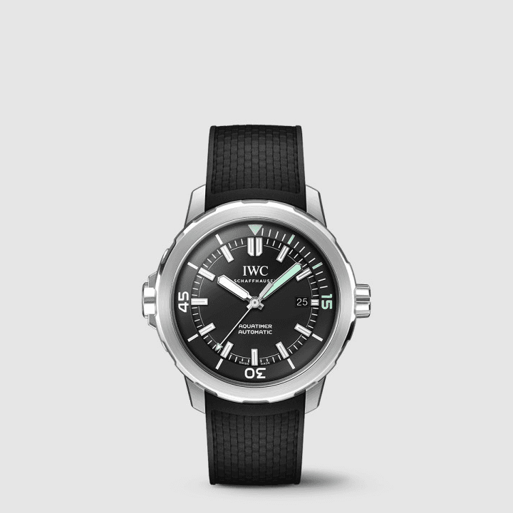 IWC 아쿠아타이머 오토매틱 실버&블랙