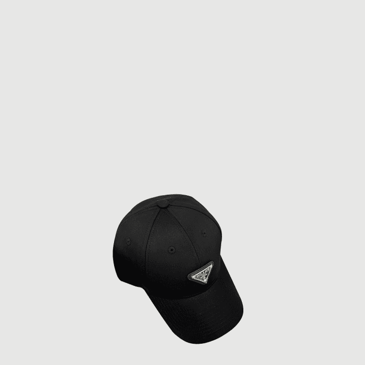 프라다 블랙 베이스볼 캡