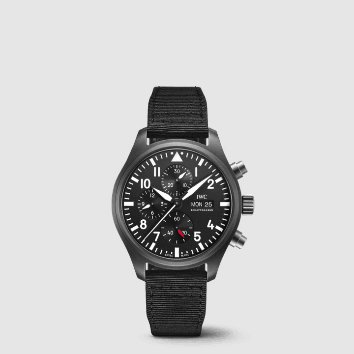 IWC 파일럿 시계 크로노그래프 탑건 블랙