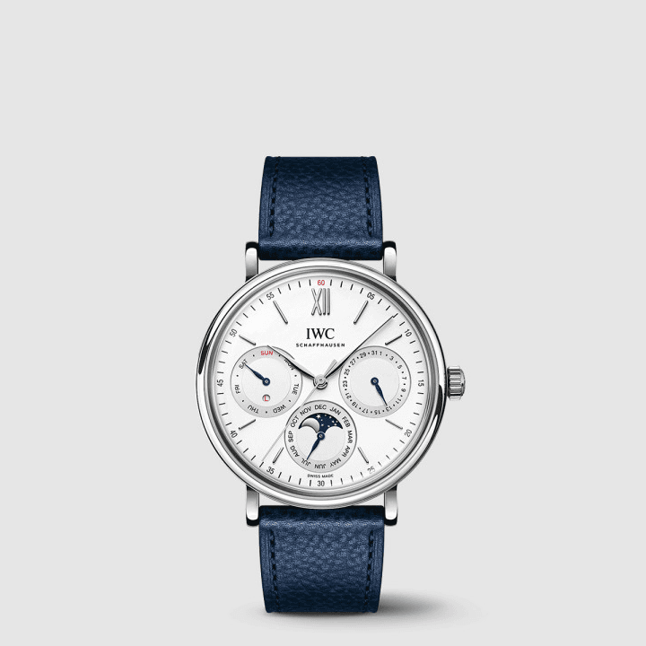 IWC 포르토피노 퍼페추얼 캘린더 네이비&화이트