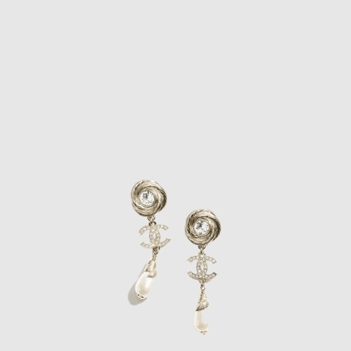 샤넬 Pendant 골드 귀걸이