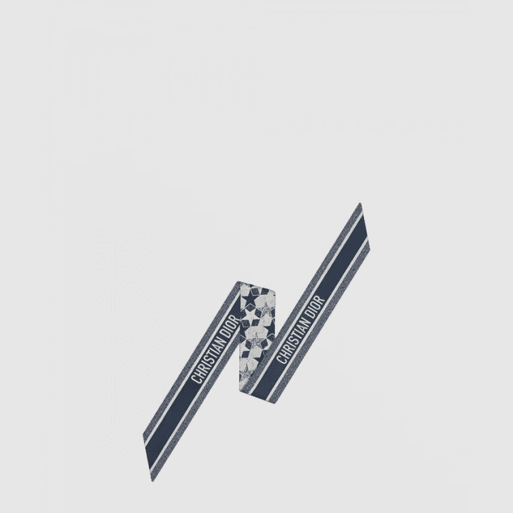 디올 미차 네이비&화이트 스카프