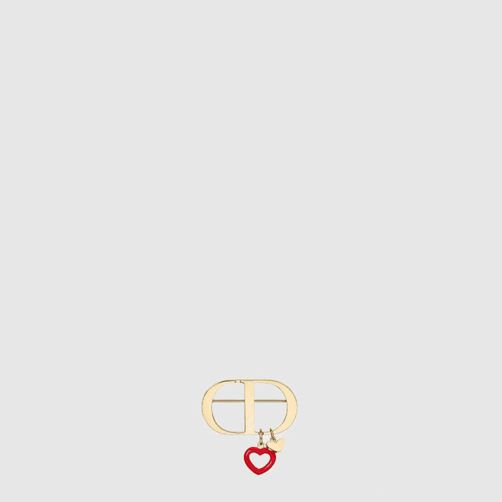 디올 레드 액센트 브로치