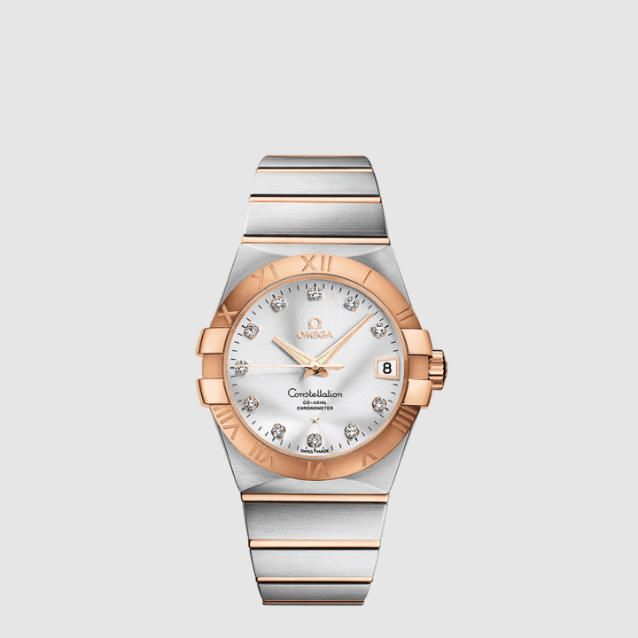 오메가 컨스텔레이션 코 액시얼 크로노미터 38MM 스틸 & 레드 골드