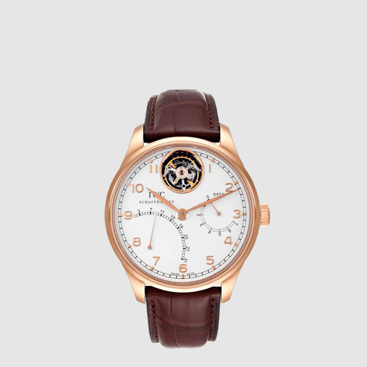 IWC 포르투기저 뚜르비옹 미스테르 레트로그레이드 브라운&골드
