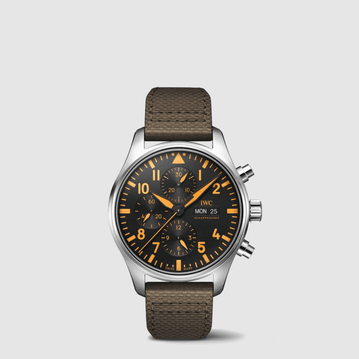 IWC 파일럿 시계 크로노그래프 오렌지 스톰