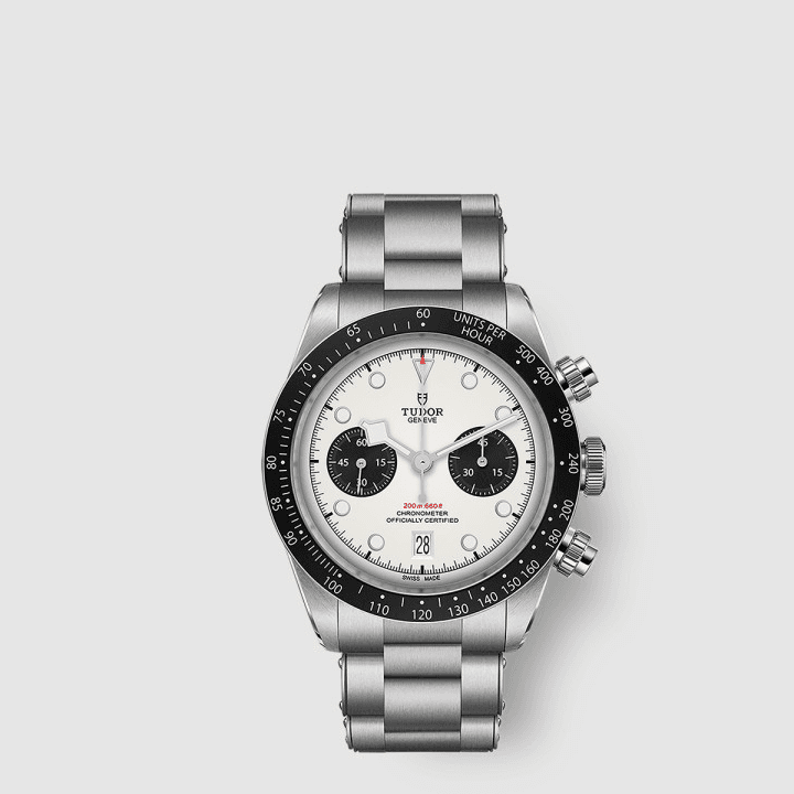 튜더 블랙 베이 크로노 시계 41mm 케이스, 스틸 브레이슬릿